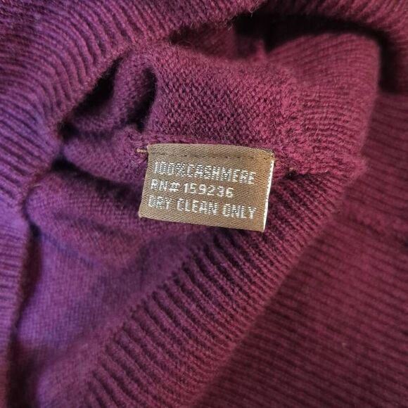 J.Mclaughlin Bennie Purple Wine Cashmere Sweater Size XS - Picture 7 of 7